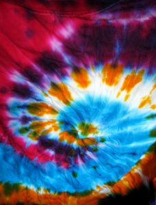 Tie Dye shirt close up